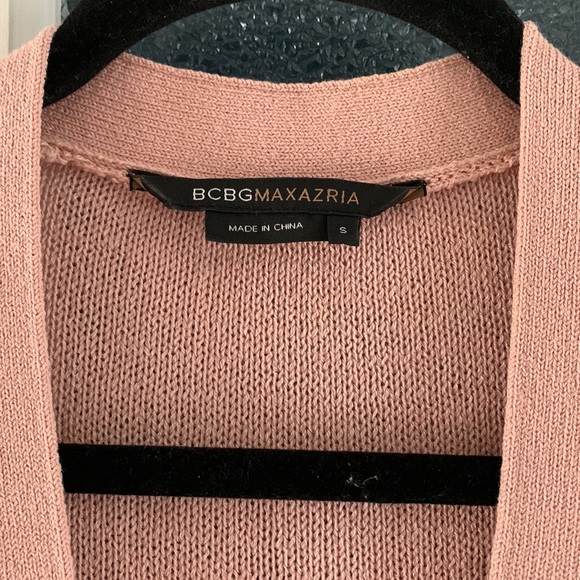 BCBGMAXAZRIA Pink Knit Tee Cardigan (S) - Picture 4 of 8